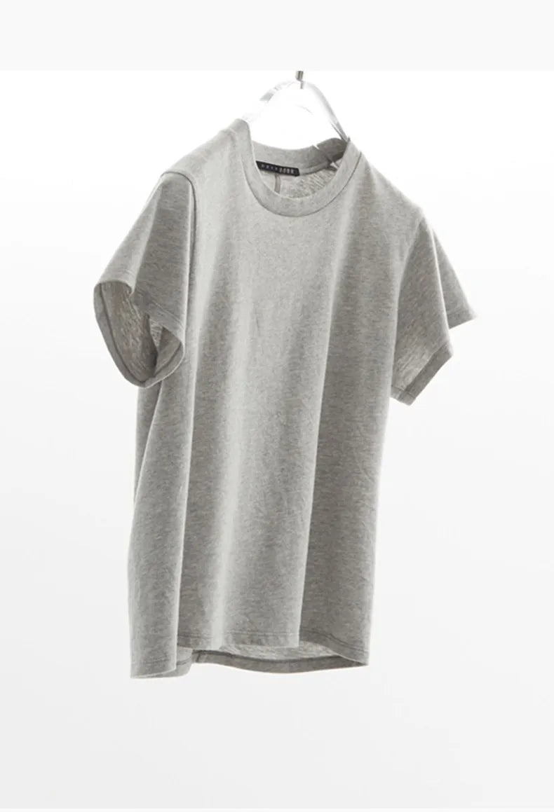 Pure Cotton T-Shirt~Solid Color Regular Shoulder T-Shirt, Casual Short Sleeves, Multiple Colors Available, Women's Style, Summer 2026